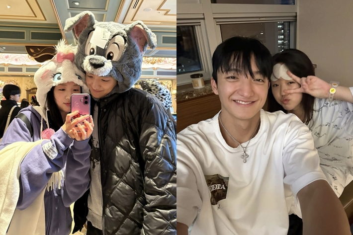 바타가 26일 공개한 지예은과의 투샷. 바타 인스타그램