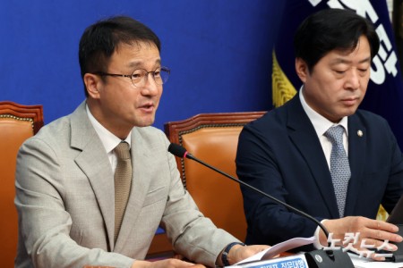 발언하는 한병도 당대표 직무대행