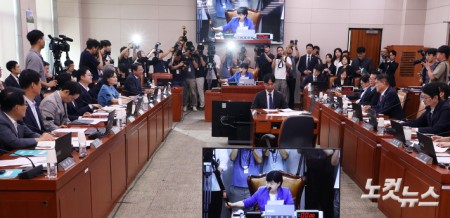 국회 법사위, 마주 앉은 여야