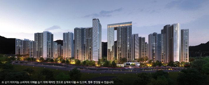 창원 한신더휴 메가센텀(투시도). 한신공영 제공