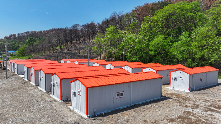 영덕군 임시조립 주택. 영덕군 제공