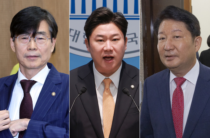 사진 왼쪽부터 국민의힘 조경태, 진종오, 권영진 의원. 연합뉴스