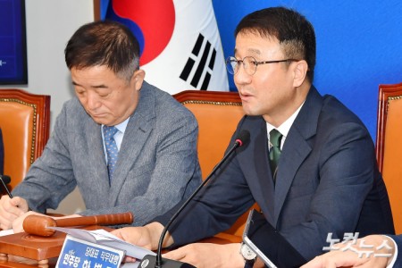 발언하는 한병도 당대표 직무대행 겸 원내대표