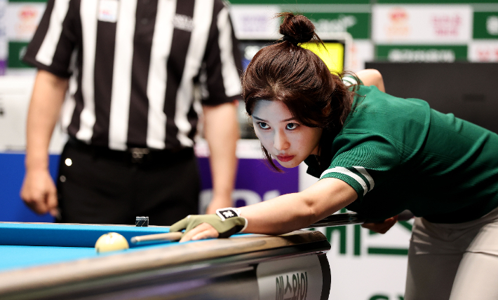 생애 첫 PBA 16강에 진출한 조예은. PBA 