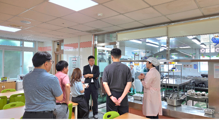 학교급식 현장 점검. 통합특별시교육청 제공