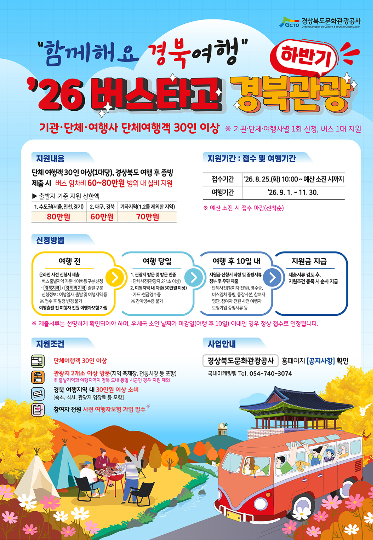 버스타고 경북여행 포스터. 경북문화관광공사 제공