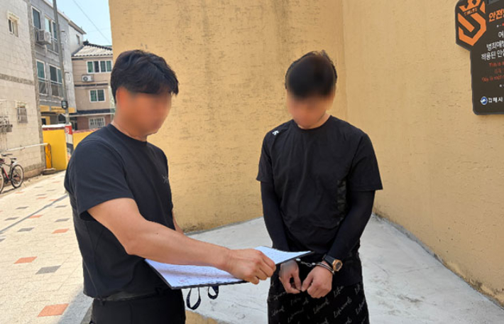 중국인 도외 불법이송 일당 검거 상황. 제주해양경찰서 제공