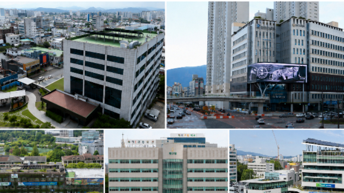 전남광주통합특별시 광산구·남구·북구·동구·서구 청사 모습. 각 구청 제공