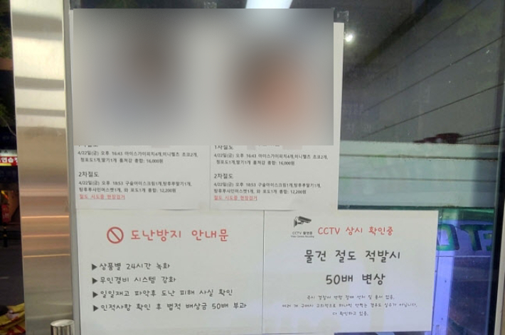 무인점포 업주가 절도 장면이 담긴 CCTV 화면을 공개한데 대해 최근 법원에선 잇따라 유죄 판단이 나오고 있다. 기사와 직접적 관련 없는 사진. 연합뉴스