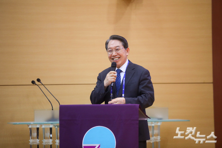 총회장 후보 기호 1번 김종희 목사. 최화랑 기자