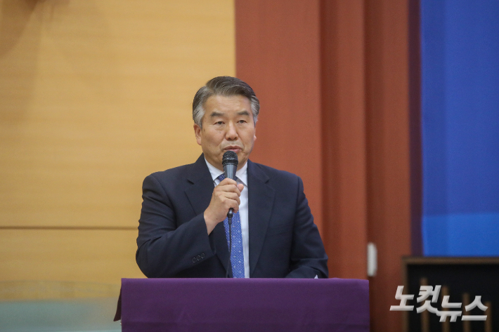 부총회장 목사 후보 기호 1번 장효수 목사. 최화랑 기자