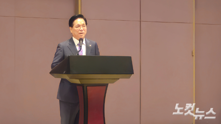 광복100년 국민동행 공동대표 이영훈 목사가 발언하고 있다. 송주열 기자