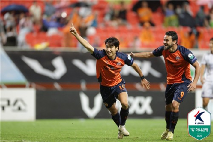 제주 유인수의 골 세리머니. 한국프로축구연맹 제공