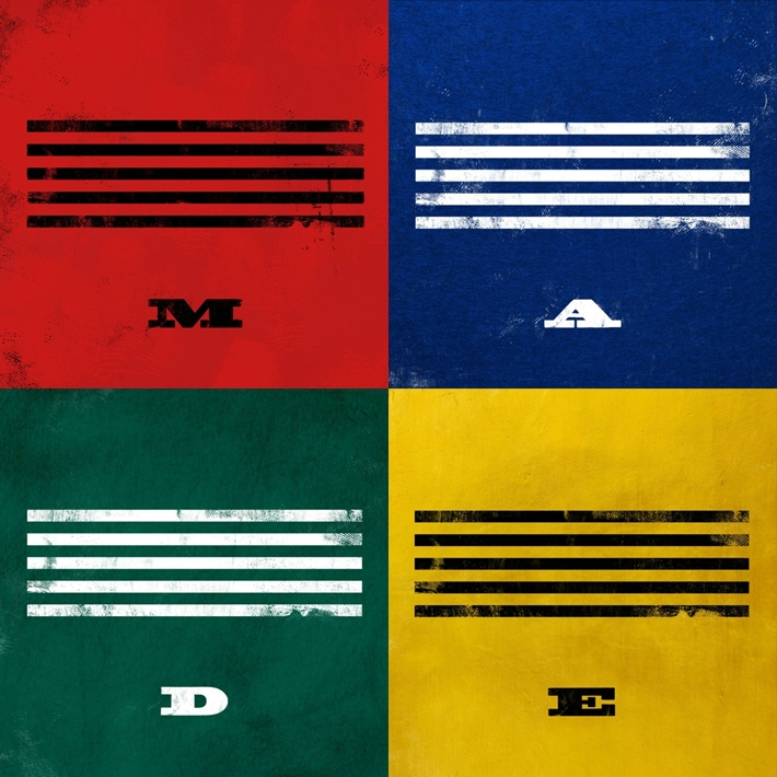 빅뱅은 2015년 5월부터 매달 'M' 'A' 'D' 'E'라는 제목의 싱글을 연달아 발표했고 이는 2016년 12월 나온 정규 3집 '메이드'의 토대가 됐다. YG엔터테인먼트 제공