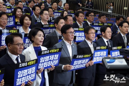 구호 외치는 더불어민주당