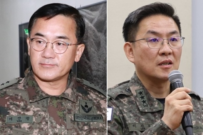 여인형 전 국군방첩사령관과 이진우 전 수도방위사령관. 연합뉴스