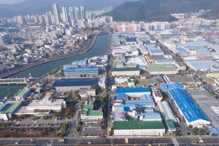 마산자유무역지역 전경. 창원시 제공