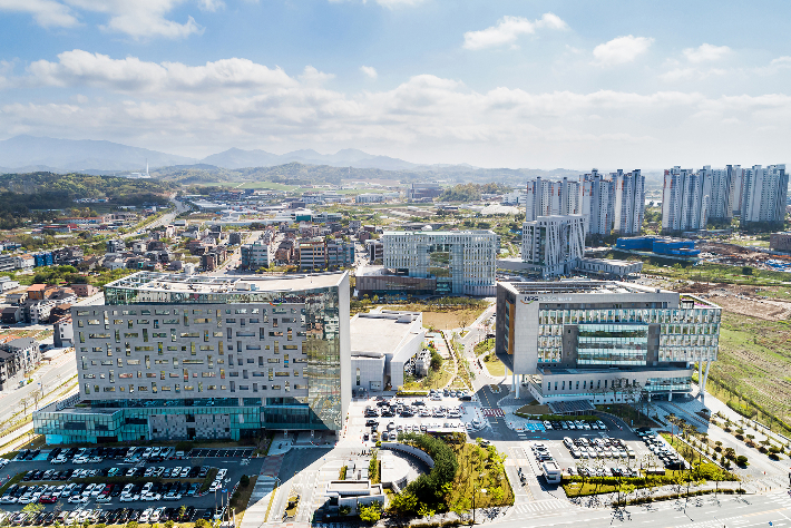 국민연금공단을 비롯한 전북혁신도시 전경. 국민연금공단 제공