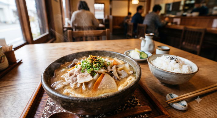 돈지루. AI 생성 이미지