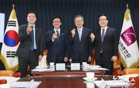 김민석 민주당 대표 한교총 예방
