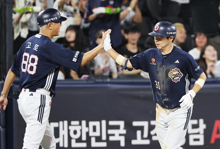 정수빈 '동점 홈런'. 연합뉴스