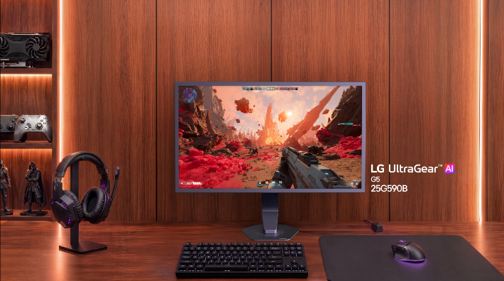 세계 최초로 1천Hz 초고주사율과 FHD 해상도를 동시에 구현한 LG 울트라기어 게이밍 모니터 신제품 '25G590B'. LG전자 제공