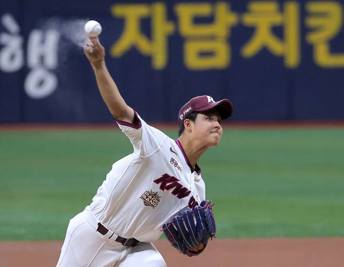 키움 신인 우완 박준현. 연합뉴스 