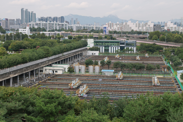 서울 강남구 일원동 탄천물재생센터 부지의 모습. 연합뉴스