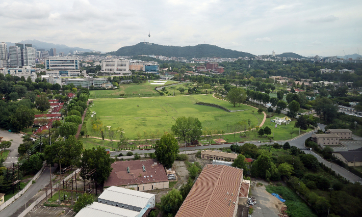 서울 용산공원 일대 모습. 연합뉴스