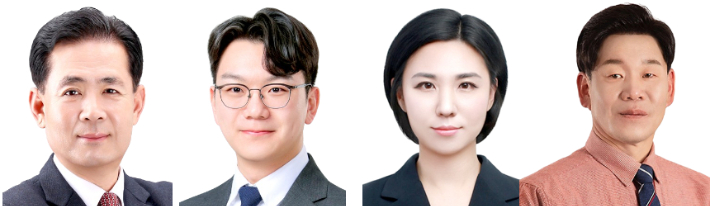 (왼쪽부터)박제철 의원, 변용대 의원, 박인옥 의원, 김용갑 의원. 춘천시의회 제공