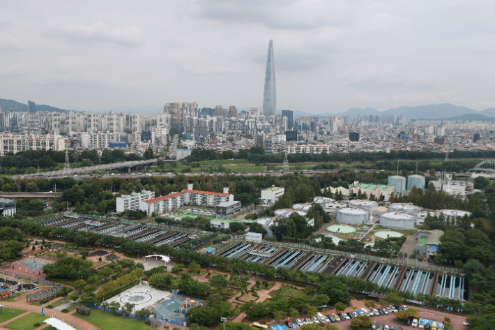 강남구 일원동 탄천물재생센터 부지의 모습. 연합뉴스