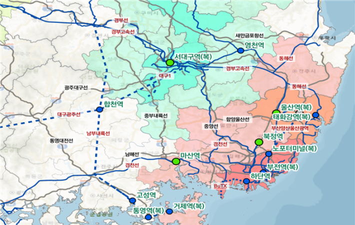 부산·울산권 및 대구권 환승센터, 복합환승센터 사업. 국토부 제공
