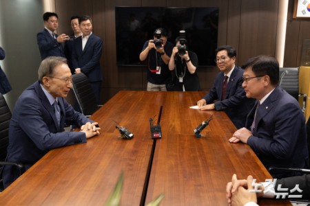국민의힘 정점식 원내대표 이명박 전 대통령 예방