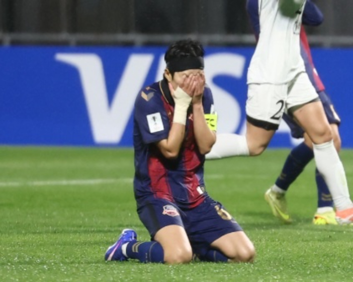 지난 5월 20일 열린 2025-2026시즌 아시아축구연맹(AFC) 여자 챔피언스리그(AWCL) 4강전 당시의 지소연. 연합뉴스