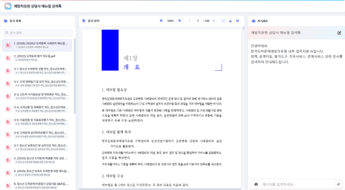예방치유원 상담사 매뉴얼 검색톡. 한국도박문제예방치유원 제공