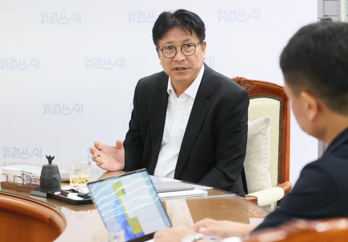 도성훈 인천시교육감이 CBS노컷뉴스와의 인터뷰에서 발언하고 있다. 인천시교육청 제공