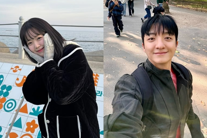배우 지예은(왼쪽)과 댄서 바타 SNS 캡처