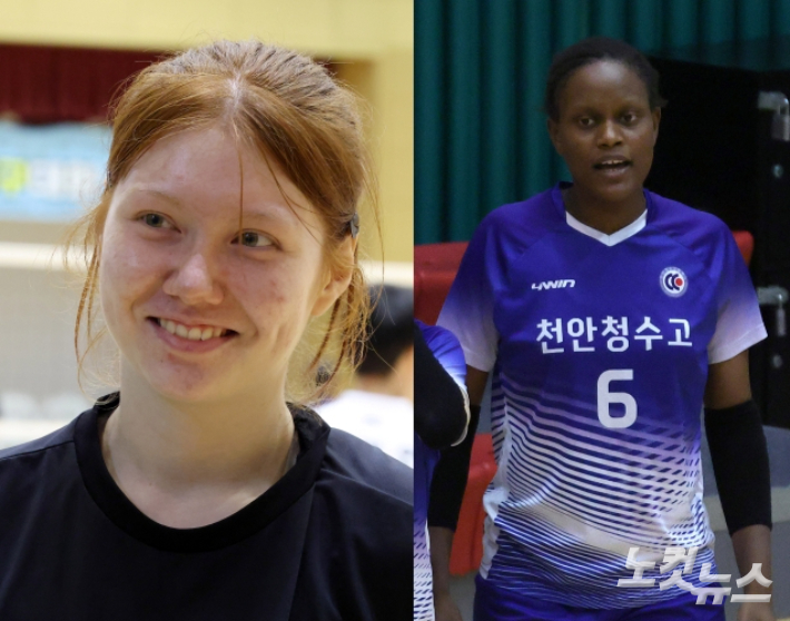왼쪽부터 경남여고 문티아라, 천안 청수고 박믿음. 영천=박종민 기자