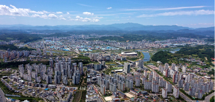경남진주혁신도시 전경. 진주시청 제공