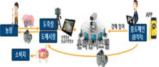 원격지 온라인경매 도식도. 축산물품질평가원 제공