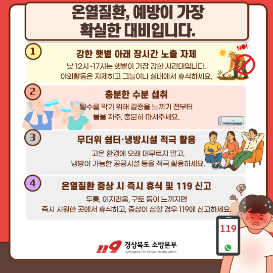 온열질환 예방 포스터. 경북소방본부 제공
