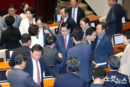 교섭단체 대표연설 마친 정점식 원내대표