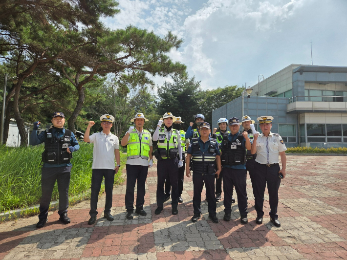 드론 활용 고속도로 입체순찰팀. 전남경찰청 제공 