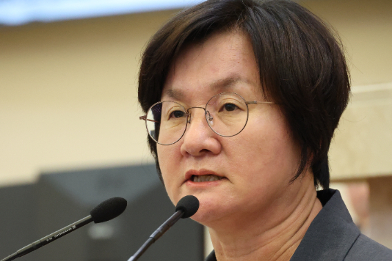 제333회 포항시의회 임시회 본회의장에서 김은주 의원이 5분 발언을 하고있다. 포항시의회 제공
