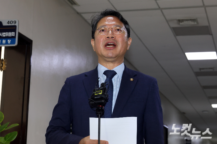 법무부 장관 후보로 지명된 더불어민주당 김승원 의원. 윤창원 기자