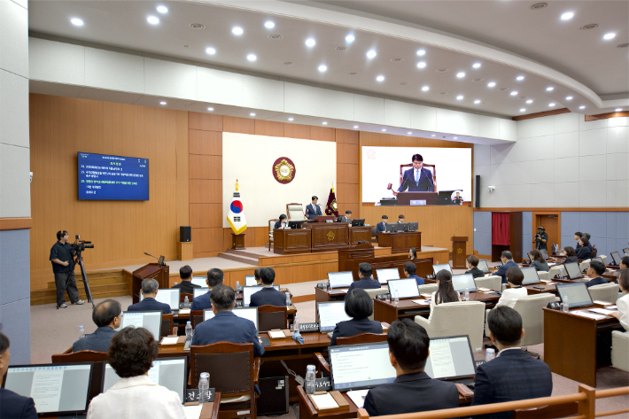 강릉시의회 제332회 제1차 정례회 제2차 본회의. 강릉시의회 제공