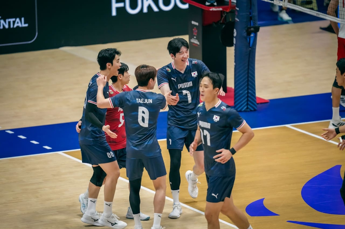 남자배구 대표팀. 아시아배구연맹 제공