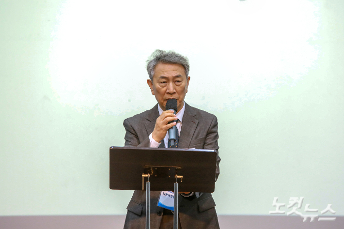 군산시장로연합회 대표회장 남궁세창 장로가 인사말을 전하고 있다. 최화랑 기자