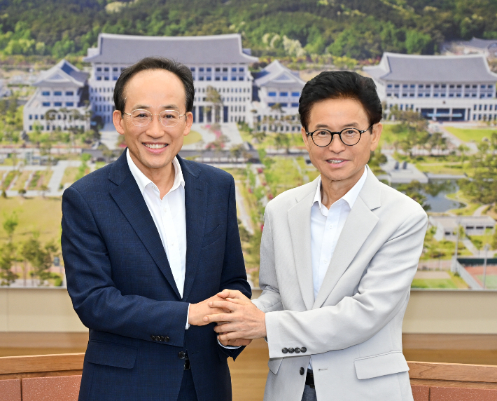 7월 29일 대구시장·경북도지사 회동. 경북도 제공