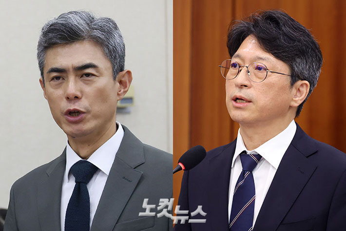 강신철 국방부 장관 후보자(왼쪽)와 홍지선 국토교통부 장관 후보자. 황진환·윤창원 기자
